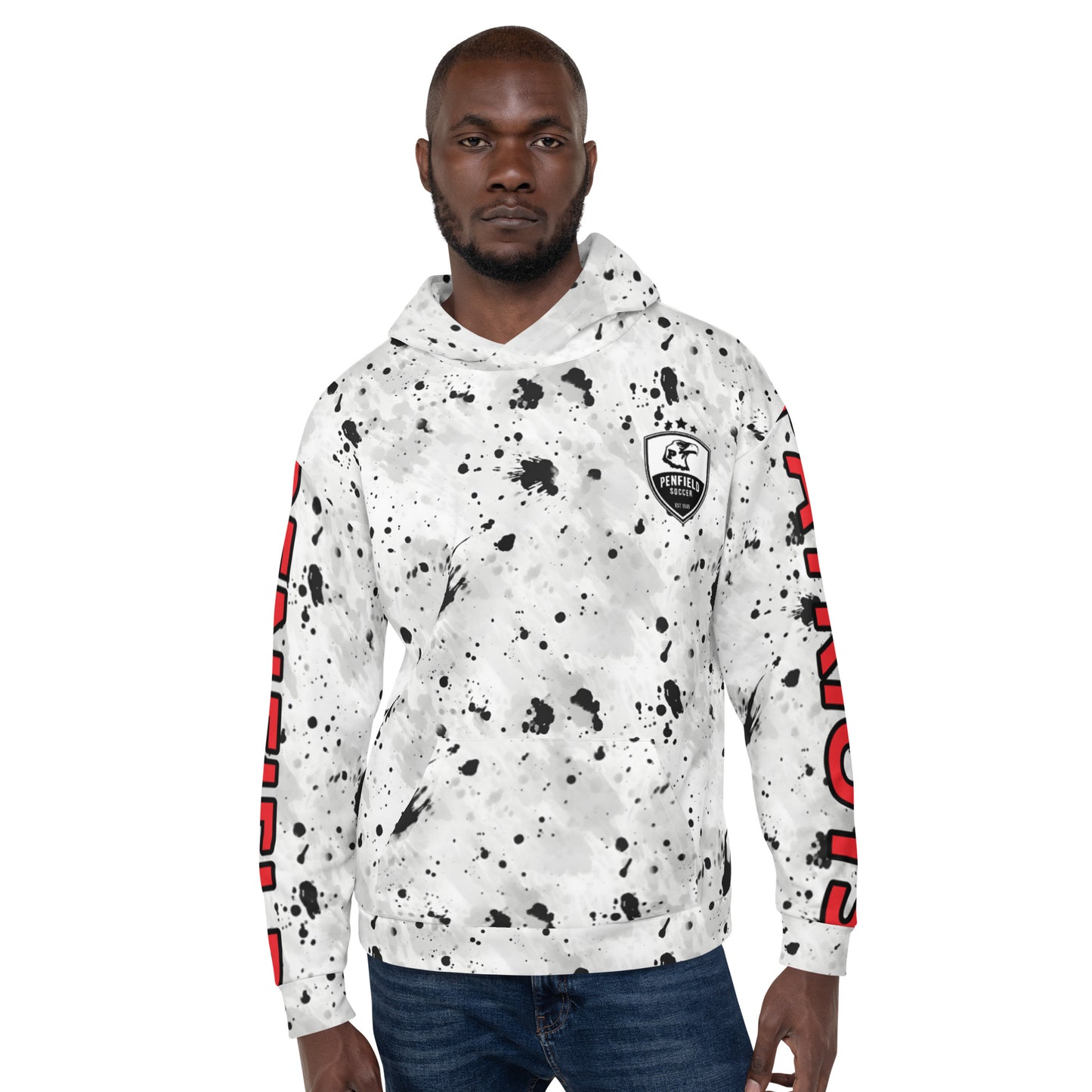 Standard (No Number) - Penfield Soccer 2023 - Hoodie (black paint)