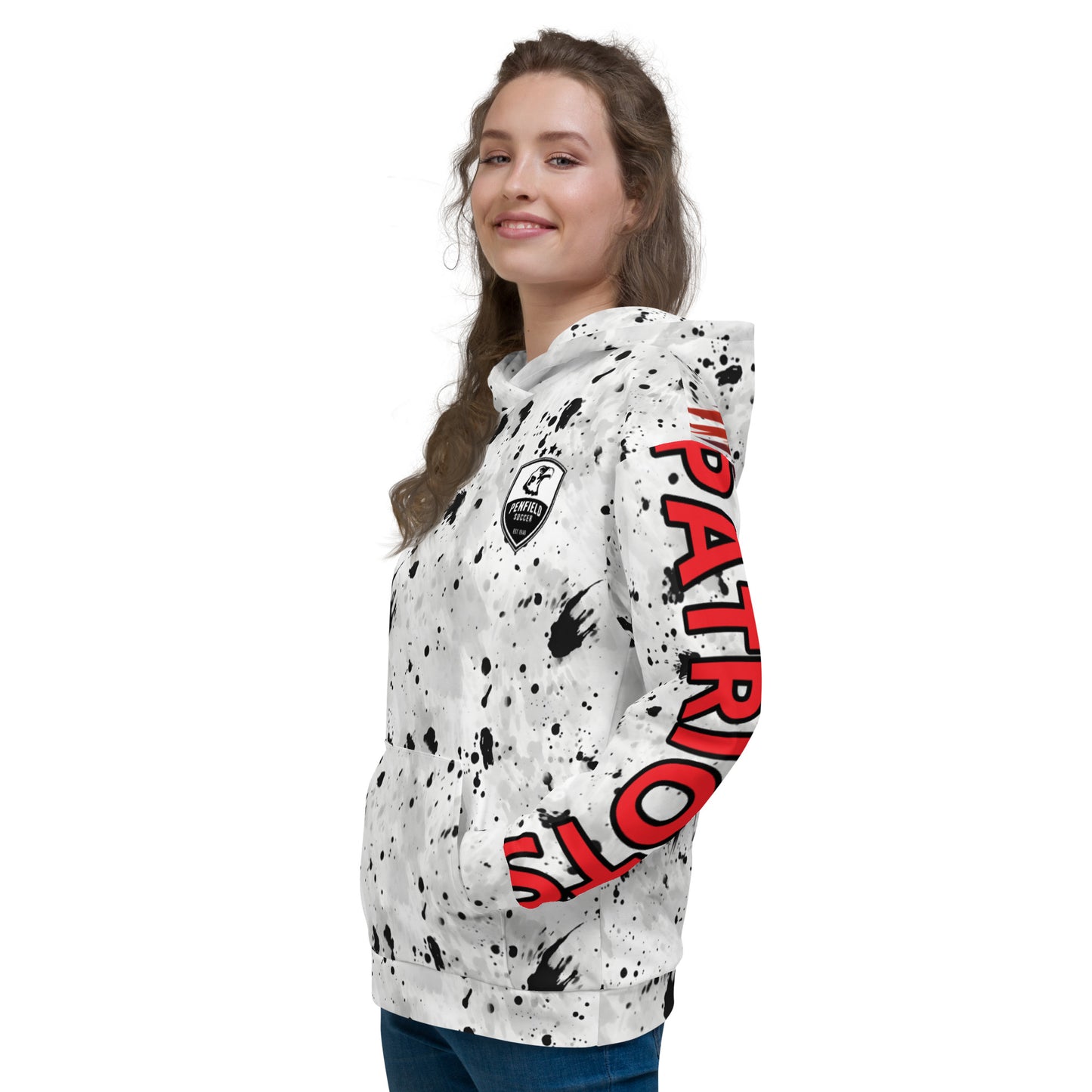 Standard (No Number) - Penfield Soccer 2023 - Hoodie (black paint)